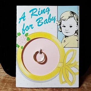 Baby Gold Plated Ring & Card